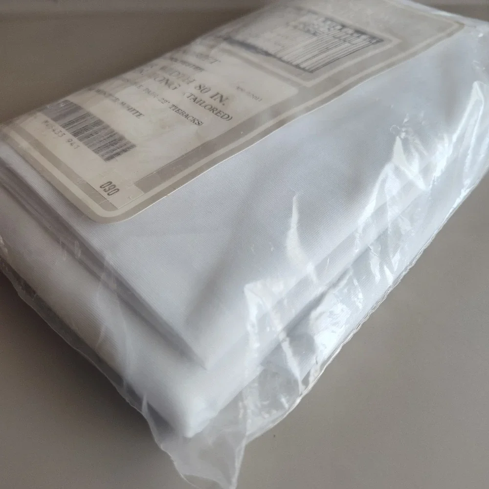 Sears Window Fashions Spindrift Vintage Curtain Pair Winter White Semi Sheer